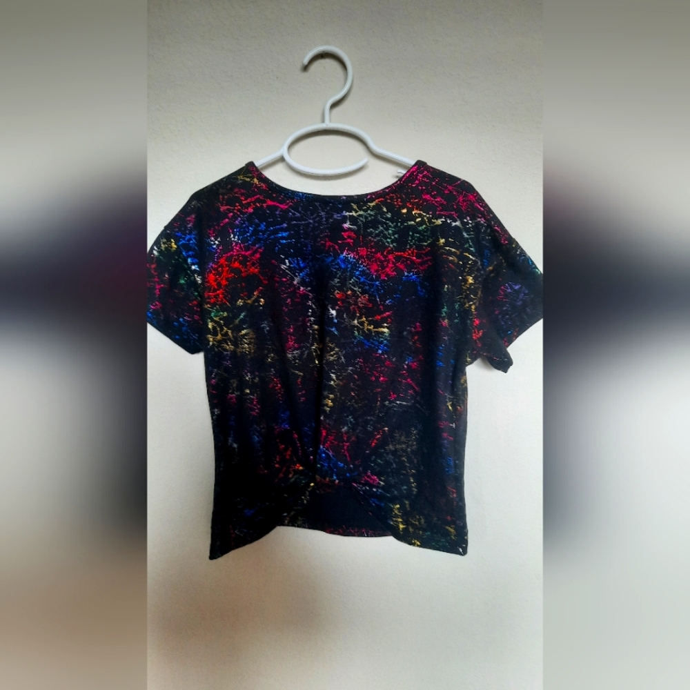 Blouse for girl love republic short size 14 black with mettalic  details
